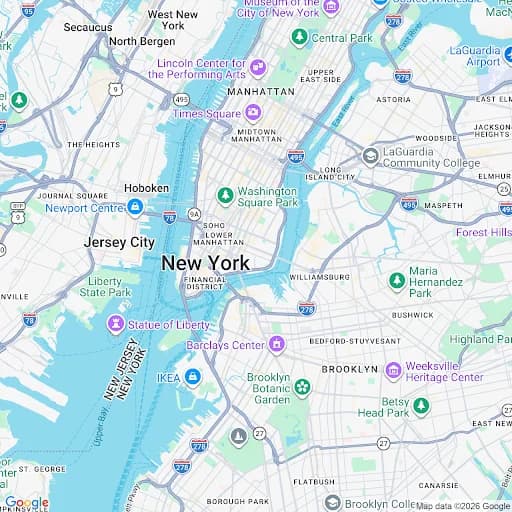 Illustrative map of New York from the Stitch design